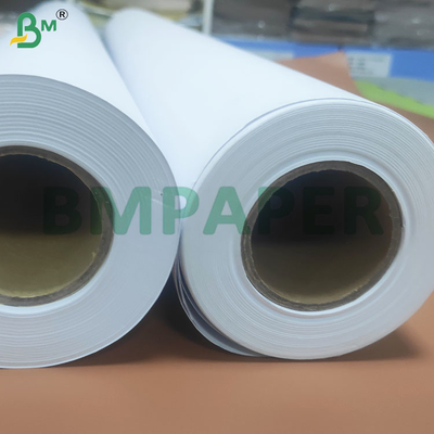 20lb Putih Efek Cetak Baik Format Besar CAD Plotter Paper Rolls
