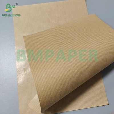60gm Food Grade One Side Glossy Brown Striped Kraft Paper Roll