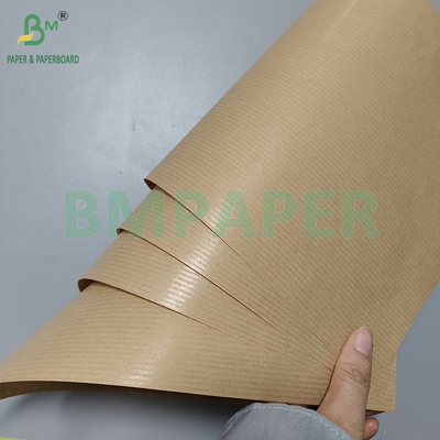 60gm Food Grade One Side Glossy Brown Striped Kraft Paper Roll