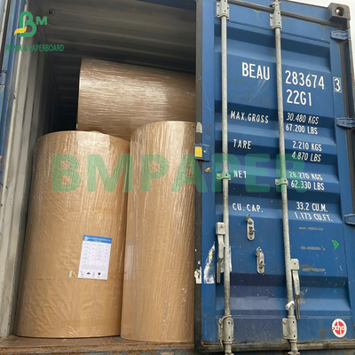 60gm Food Grade One Side Glossy Brown Striped Kraft Paper Roll