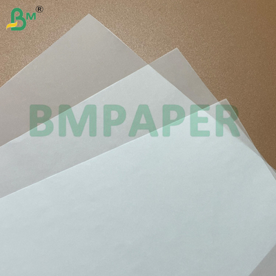 83gsm 92gsm tahan tinta tembus pandang berat ringan pola pelacakan lembar kertas untuk CAD Plotter