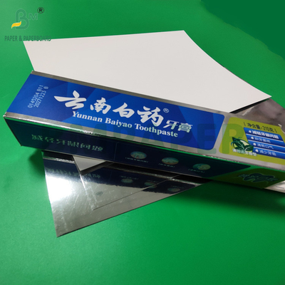 425gm Lampu Silver Metallized Cardboard Untuk Pasta Gigi Kotak 700 x 1000mm
