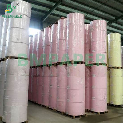 80gsm CB CFB CF Carbonless Copy Paper Roll 242mm × 12000m Gambar Biru