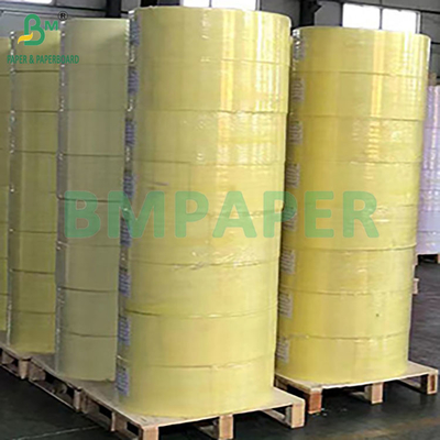 80gsm CB CFB CF Carbonless Copy Paper Roll 242mm × 12000m Gambar Biru