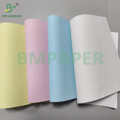 80gsm CB CFB CF Carbonless Copy Paper Roll 242mm × 12000m Gambar Biru