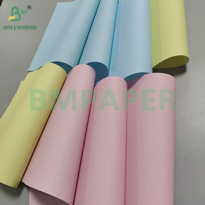 80gsm CB CFB CF Carbonless Copy Paper Roll 242mm × 12000m Gambar Biru