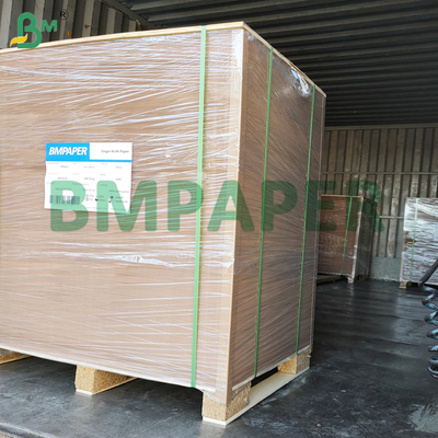 40 - 80gsm MG Brown Ribbed Kraft Paper FDA Disetujui Untuk Kemasan Makanan