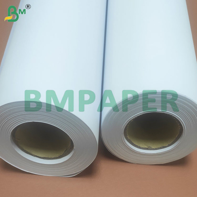80gm Putih Tinggi Tidak dilapisi CAD Plotter Paper Rolls untuk Pencetakan