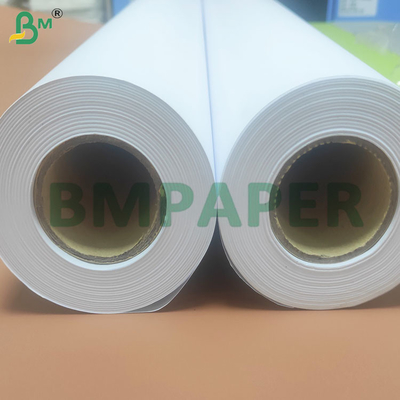 80gm Putih Tinggi Tidak dilapisi CAD Plotter Paper Rolls untuk Pencetakan