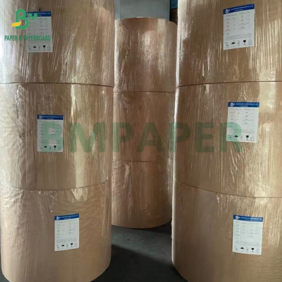60gm Brown Kraft Greaseproof Paper Rolls Untuk Pengemasan Makanan Goreng Kit 7 Tahan Minyak