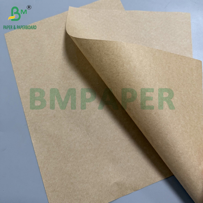 60gm Brown Kraft Greaseproof Paper Rolls Untuk Pengemasan Makanan Goreng Kit 7 Tahan Minyak