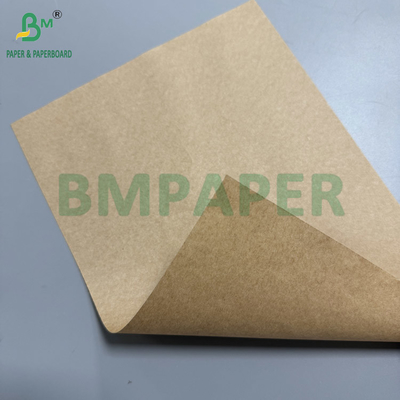 60gm Brown Kraft Greaseproof Paper Rolls Untuk Pengemasan Makanan Goreng Kit 7 Tahan Minyak