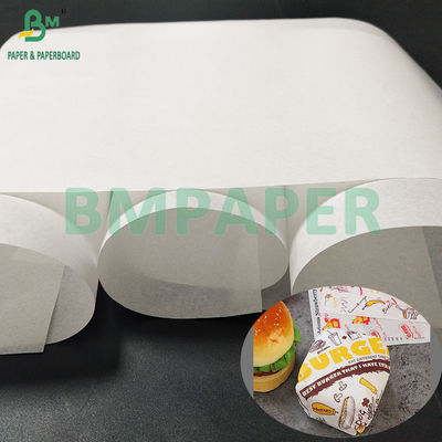 40gm Greaseproof White Pelleaglio Paper Kit5 Kit7 Untuk Pengemasan Hamburger