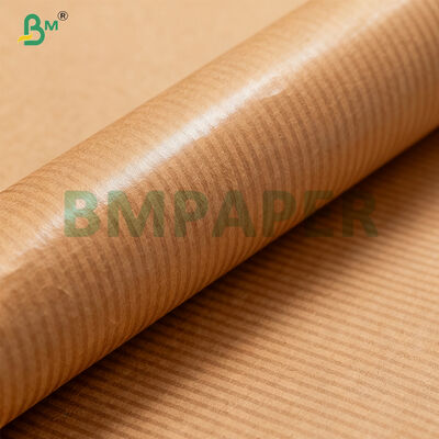 70g 80g Brown One Side Glossy Stripped Kraft Paper Untuk kemasan makanan