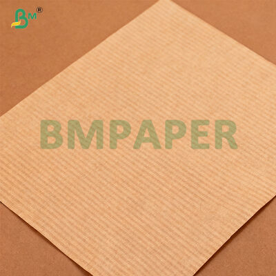 70g 80g Brown One Side Glossy Stripped Kraft Paper Untuk kemasan makanan