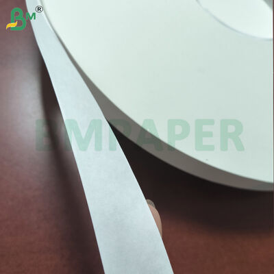 Gulungan Terbelah Kertas Kraft Putih Untuk Pengemasan Sedotan 24gsm 35mm Gulungan