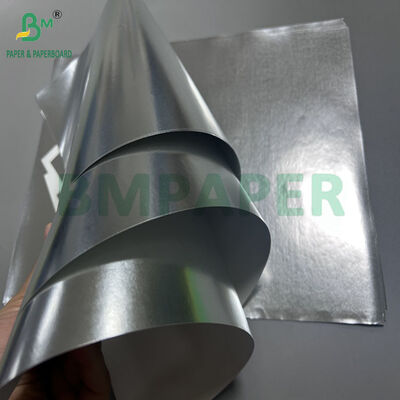 100gm 130gm 70 x 100cm Lapisan 1 Sisi Perak Metallic Paper Untuk Paket