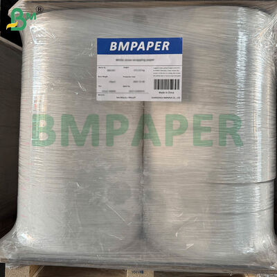 27mm × 6000m Cigarette Paper Roll. 26gm Food Grade Certified untuk pembuatan rokok.