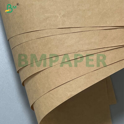 90G Kekuatan Tarikan Tinggi Brown Wrapping Kraft Liner Paper ISO FDA