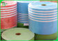 Makanan yang aman tinta dicetak bergaris-garis minum sedotan kertas roll dengan 60g hingga 120g