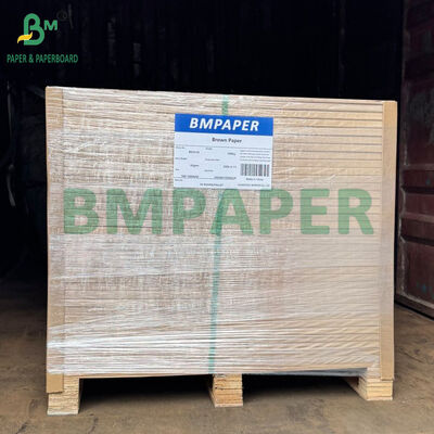 Ketahanan tinggi 40GSM 60GSM Natural Brown Machine Glazed Ribbed Kraft Paper