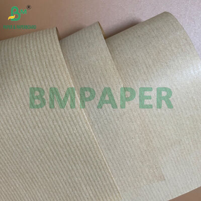 Ketahanan tinggi 40GSM 60GSM Natural Brown Machine Glazed Ribbed Kraft Paper