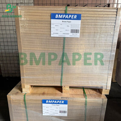 Ketahanan tinggi 40GSM 60GSM Natural Brown Machine Glazed Ribbed Kraft Paper