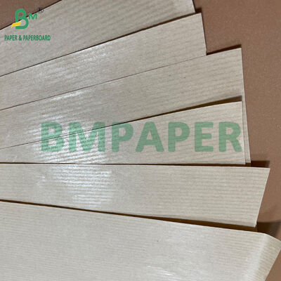 Ketahanan tinggi 40GSM 60GSM Natural Brown Machine Glazed Ribbed Kraft Paper