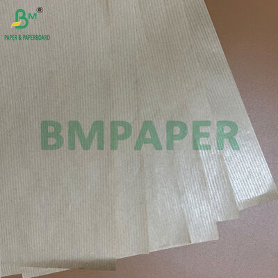 Ketahanan tinggi 40GSM 60GSM Natural Brown Machine Glazed Ribbed Kraft Paper