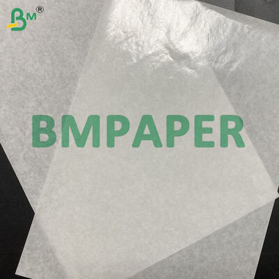 50gm Kertas bungkus peralatan makan 40g+9g Lembar kertas kraft putih poli-lapisi