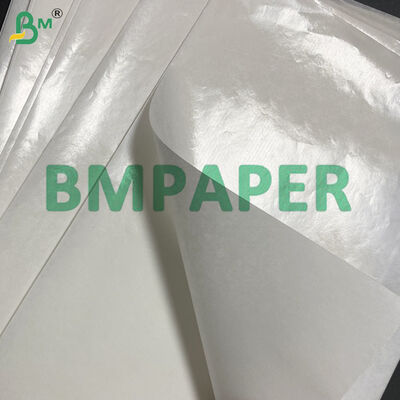 50gm Kertas bungkus peralatan makan 40g+9g Lembar kertas kraft putih poli-lapisi