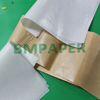 40g + 9g Poly Coated White Brown Cutlery Wrapping Paper 120mm 160mm Food Safe