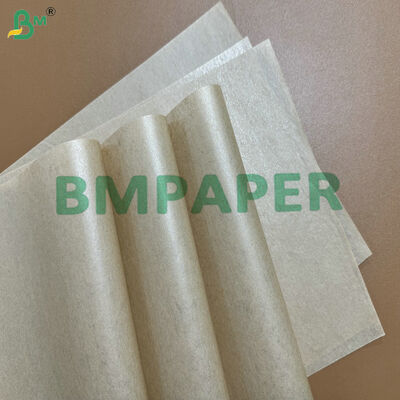 Kelas makanan PE dilapisi 30-50gsm Kraft Paper Roll untuk perlengkapan makan sekali pakai & bungkus bungkus