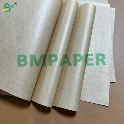 Kelas makanan PE dilapisi 30-50gsm Kraft Paper Roll untuk perlengkapan makan sekali pakai & bungkus bungkus