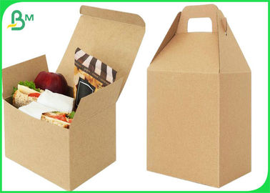 250gm - 400gm Natural Brown Kraft Paper Roll Unbleached Untuk Kontainer Makanan