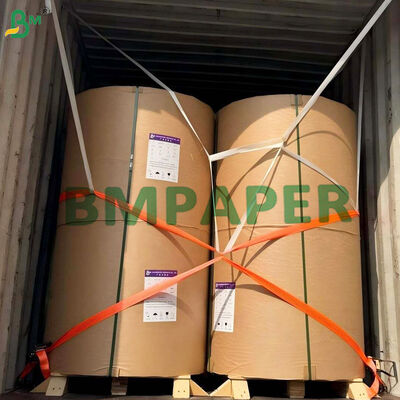 Makanan Aman Yogurt Tutup Lapisan Kertas 43 / 45gsm Anti-Crack Bleached Kraft