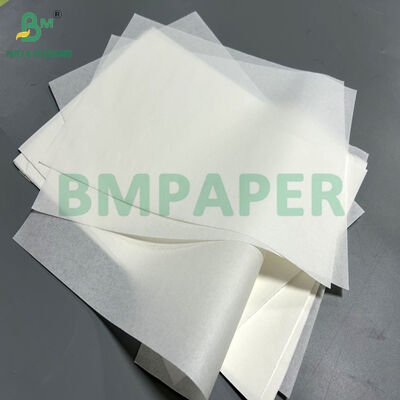 Kertas Greaseproof Putih 35gsm 40gsm Untuk Kantong Makanan Cepat Saji 390mm 532mm