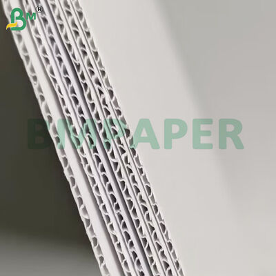 150+100+150gsm Papan Bergelombang Putih Kekakuan Tinggi E Flute