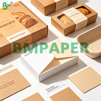 250gsm Fully Coated GC2 White Folding Box Board Manila Back Untuk Produk Roti