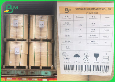 FDA 60gm Kraft Paper Unbleached 15mm Roll untuk pembuatan kertas sedotan