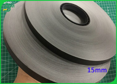 60G 15mm Solid Black Slit Paper Roll Dengan Sertifikasi FDA Disetujui