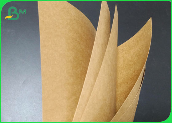 Kertas pembungkus kraft warna cokelat berkualitas makanan yang tidak dilapisi