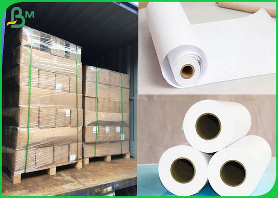 20LB 24 " 36 ′′ lebar x 150 kaki 2 inci Core White Bond Roll Paper Untuk Desain Arsitektur