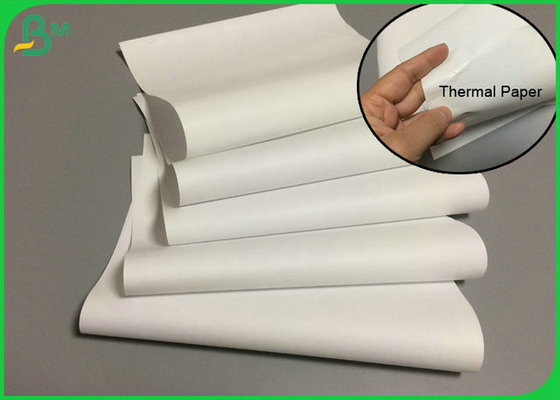 35Inch 47Inch Roll 65GSM 70GSM 80GSM White Thermal Paper Roll Untuk Label Logistik