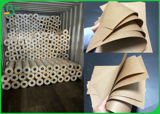 1100mm 80gsm bahan persetujuan FDA AS Brown Kraft Paper Jumbol Roll Untuk Pembungkus Makanan