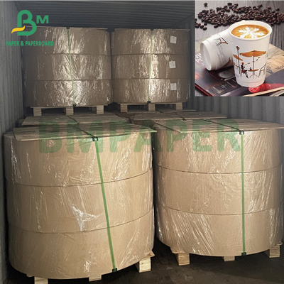 Putih 200g + 15g cangkir kopi PE Lapisan Laminated Cupstock Paper