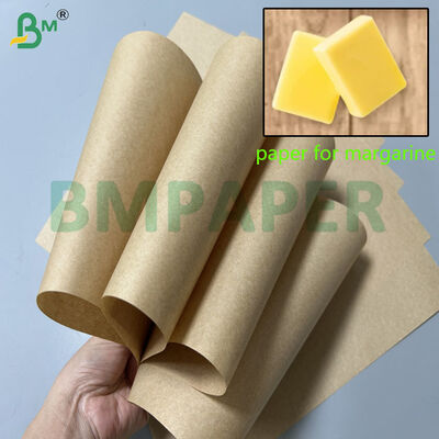 60gm 70gm Brown Warna Grease Proof Paper Untuk Margarine 1000mm 1100mm