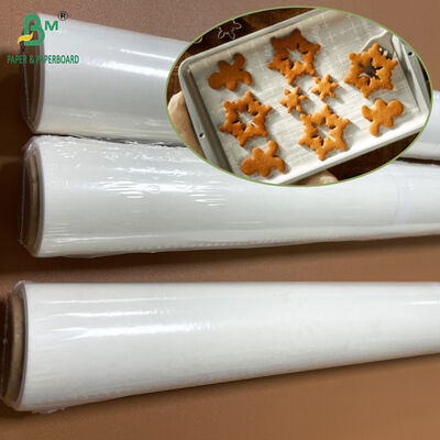 Tahan suhu tinggi 38gsm White Oven Baking Paper Roll 15 di X 30 ft
