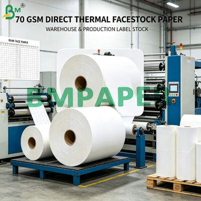 Termal Self Adhesive Label Face Paper Bahan baku Jumbo Rolls untuk label termal
